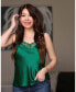 ფოტო #2 პროდუქტის V Neck Lace Silk Camisole for Women