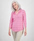 ფოტო #1 პროდუქტის Women's Printed V-Neck 3/4-Sleeve Top, Created for Macy's