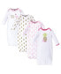 Baby Girls Cotton Long-Sleeve Gowns 4pk, Pineapple, 0-6 Months