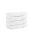 Фото #3 товара Aegean Eco-Friendly Recycled Turkish Hand Towels (4 Pack), 18x30, 600 GSM, Solid Color with Weft Woven Stripe Dobby, 50% Recycled, 50% Long-Staple Ring Spun Cotton Blend, Low-Twist, Plush, Ultra Soft
