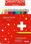 Фото #1 товара Цветные карандаши Caran d'Arche Swisscolor, мягкие, в металлической упаковке, 18 шт.