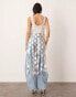 ASOS EDITION futurist sequin crop top with long 3D fringe hem in white