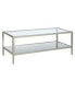 Фото #1 товара Hera 45" Wide Metal Rectangular Coffee Table with Mirror Shelf