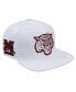 Фото #3 товара Men's White Morehouse Maroon Tigers Mascot Evergreen Wool Snapback Hat