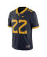 Фото #3 товара Men's Navy West Virginia Mountaineers #22 Home Game Jersey