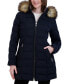 Фото #1 товара Women's Faux-Fur-Trim Hooded Puffer Coat