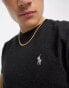 Polo Ralph Lauren icon logo t-shirt custom fit in black marl