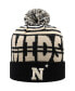 Фото #1 товара Men's Black and Gold Navy Midshipmen Colossal Cuffed Knit Hat with Pom