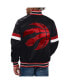 ფოტო #2 პროდუქტის Men's Black Toronto Raptors Home Game Satin Full-Snap Varsity Jacket