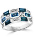 ფოტო #1 პროდუქტის EFFY® Blue & White Topaz Statement Ring (2-3/4 ct. t.w.) in Sterling Silver