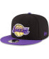 Фото #2 товара Men's Black, Purple Los Angeles Lakers 2-Tone 9FIFTY Adjustable Snapback Hat