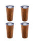 Фото #2 товара Wood Decal Insulated Highballs, Set of 4