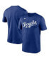 Фото #1 товара Men's Royal Kansas City Royals Wordmark Legend T-shirt