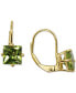 ფოტო #1 პროდუქტის Peridot Princess Leverback Drop Earrings (2-1/4 ct. t.w.) in 14k Gold Earrings