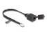 Delock Kabel RJ12 Stecker zu Buchse mit Verschlusskappe 20 cm schwarz