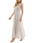 Фото #3 товара Juniors' Floral-Eyelet Tiered Maxi Dress