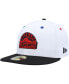 Фото #3 товара Men's White, Black Colorado Rockies 25th Anniversary Primary Eye 59FIFTY Fitted Hat