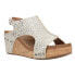 Фото #2 товара Corkys Carley Glitter Studded Wedge Womens Silver Casual Sandals 30-5316-LSNG