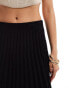 JDY high waist plisse mini skirt in black