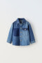 Denim shirt with patchwork