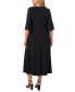 ფოტო #2 პროდუქტის Plus Size Surplice-Neck Rhinestone-Sleeve Dress