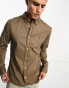 Фото #4 товара AllSaints Hawthorne stretch fit shirt in wood brown