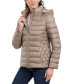 Petite Hooded Packable Down Puffer Coat, Created for Macy's Серо-коричневый, PS - фото #4