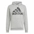 Толстовка с капюшоном мужская Adidas Essentials Fleece Big Logo Серый