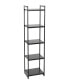 Фото #1 товара Tower Bookshelf, Tall and Narrow Bookshelf with 5 Shelves