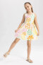 Kız Çocuk Desenli Kolsuz Elbise T2575a623hs