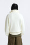 Zipped cotton - wool sweater