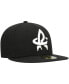 Фото #1 товара Men's Black Rocket City Trash Pandas Authentic Collection Team Alternate 59FIFTY Fitted Hat