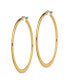 Stainless Steel Polished Yellow plated Tapered Hoop Earrings