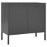 Sideboard BILAL Stahl u. Hartglas Grau