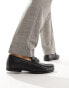 Фото #2 товара Walk London Luigi Rope Loafers In Black Leather