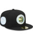 Фото #1 товара Men's Black Atlanta Hawks Color Pack 59FIFTY Fitted Hat