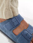 Birkenstock Arizona sandals in blue suede