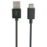 Фото #2 товара Универсальный кабель USB-C-USB KSIX 3 m Чёрный