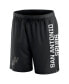 Фото #3 товара Men's Black San Antonio Spurs Post Up Mesh Shorts