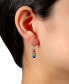 ფოტო #2 პროდუქტის Crystal Rainbow Teardrop Drop Earrings in Sterling Silver, Created for Macy's