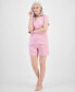 ფოტო #1 პროდუქტის Women's Short-Sleeve Pajamas Set, Created for Macy's