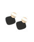 ფოტო #1 პროდუქტის Women's Black Contrast Geometric Drop Earrings