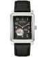 ფოტო #1 პროდუქტის Men's Automatic Sutton Black Leather Strap Watch 33mm