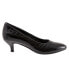 Фото #1 товара Trotters Kiera T1805-045 Womens Black Leather Slip On Pumps Heels Shoes