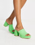 Stradivarius chunky platform mule in green