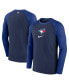 ფოტო #2 პროდუქტის Men's Navy Toronto Blue Jays Authentic Collection Game Raglan Performance Long Sleeve T-shirt