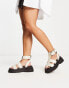 Фото #4 товара ASOS DESIGN Wide Fit Factor buckle hardware fisherman flat sandals in off white