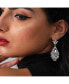 Women's Silver Teardrop Stack Drop Earrings