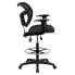 Фото #1 товара Mid-Back Black Mesh Drafting Chair With Adjustable Arms