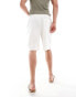 Фото #4 товара ASOS DESIGN linen jort shorts in white